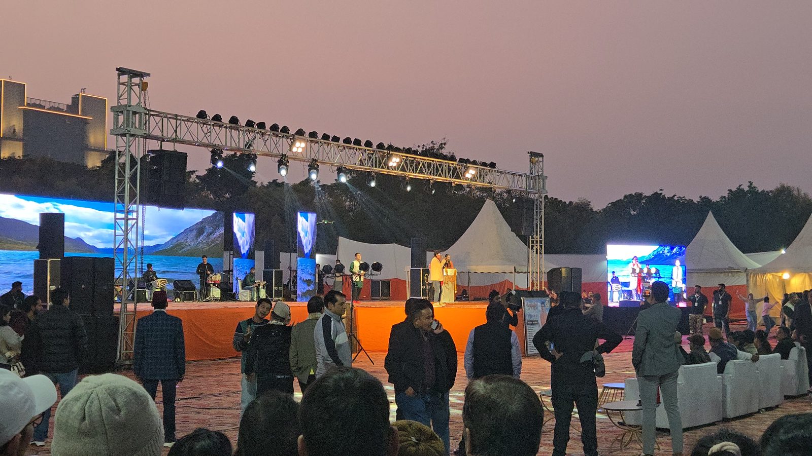 A live community program and stage event in Rohini